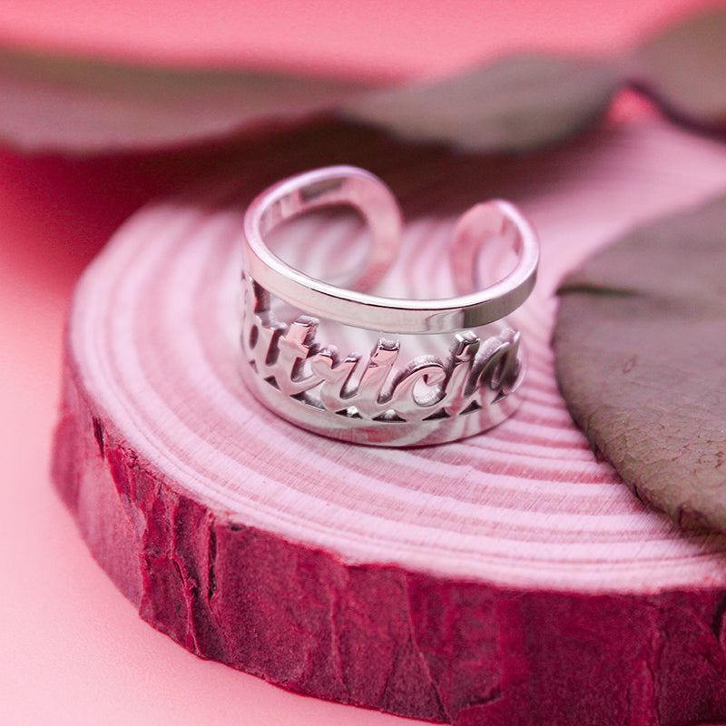 Bague Prénom, cadeau pour elle, argent 925
