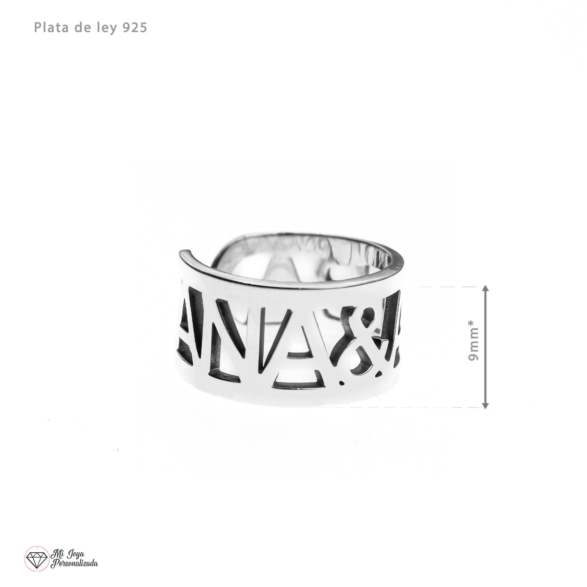 Bague Prénoms Ajustable, cadeau pour sa mère, argent 925