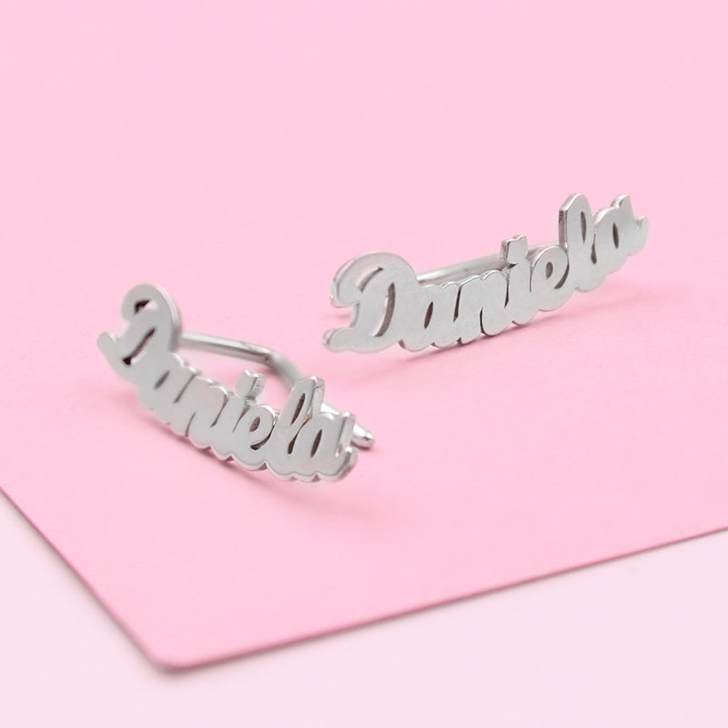 Boucles d'oreilles grimpantes personnalisées en argent 925