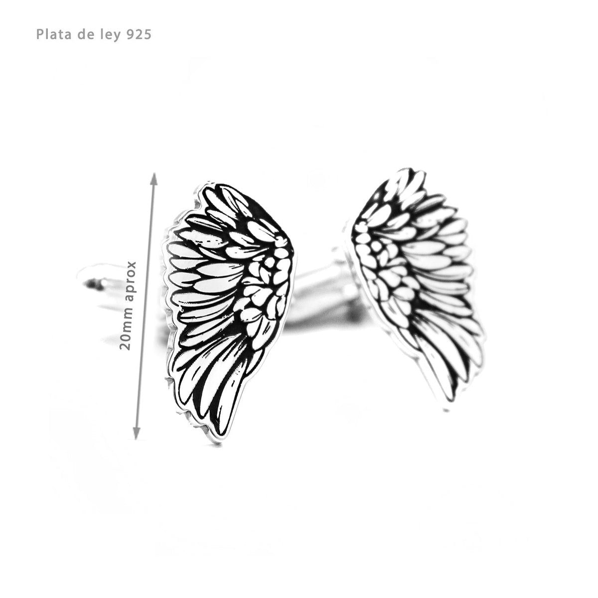 Boutons de Manchette Ailes en Argent Massif 925