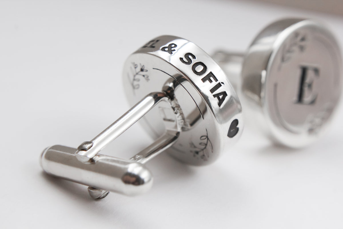 Boutons de Manchette Message Secret, cadeau de mariage pour le marié, argent 925