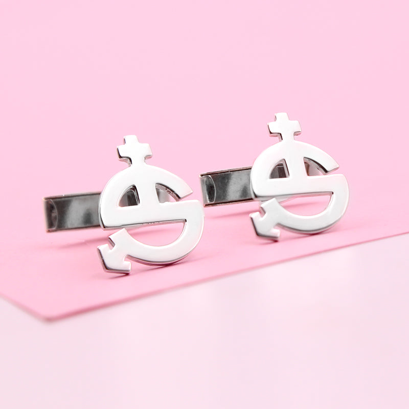 Boutons de manchette personnalisés en argent - Symboles Homme Femme