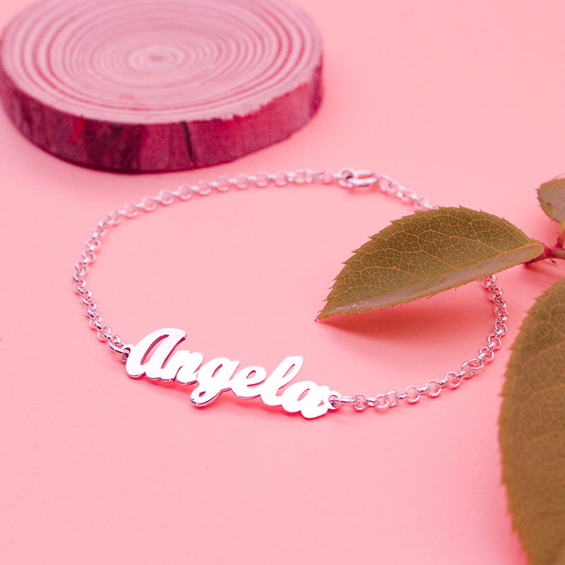 Bracelet prénom personnalisable en argent 925