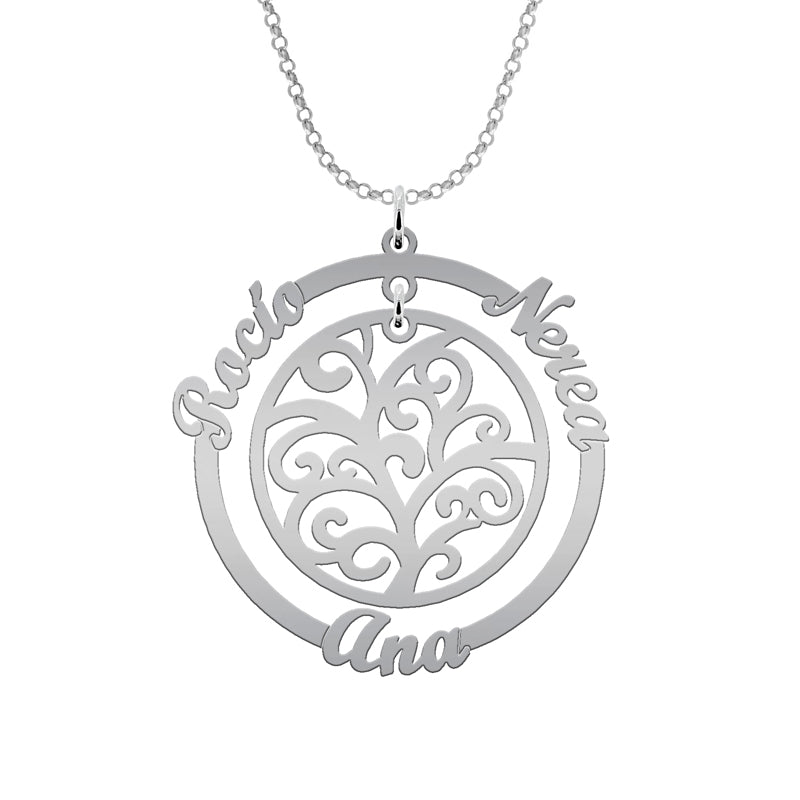 Collier Arbre de Vie et Cercle : Symbole Familial