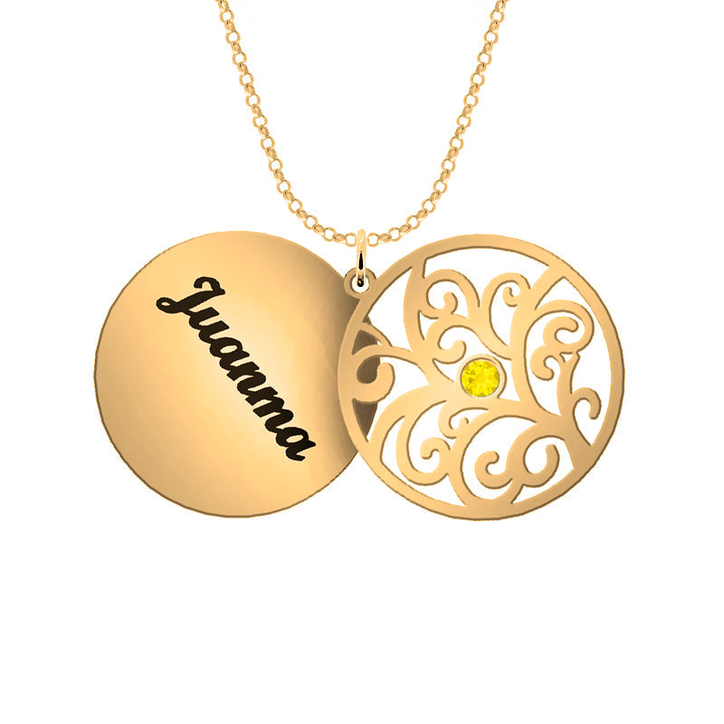 Collier Arbre de Vie personnalisé 6 prénoms et pierres de naissance