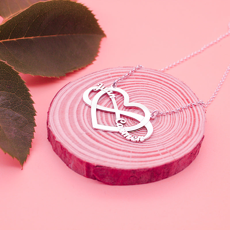 Collier Argent avec Pendentif Cœur Infini