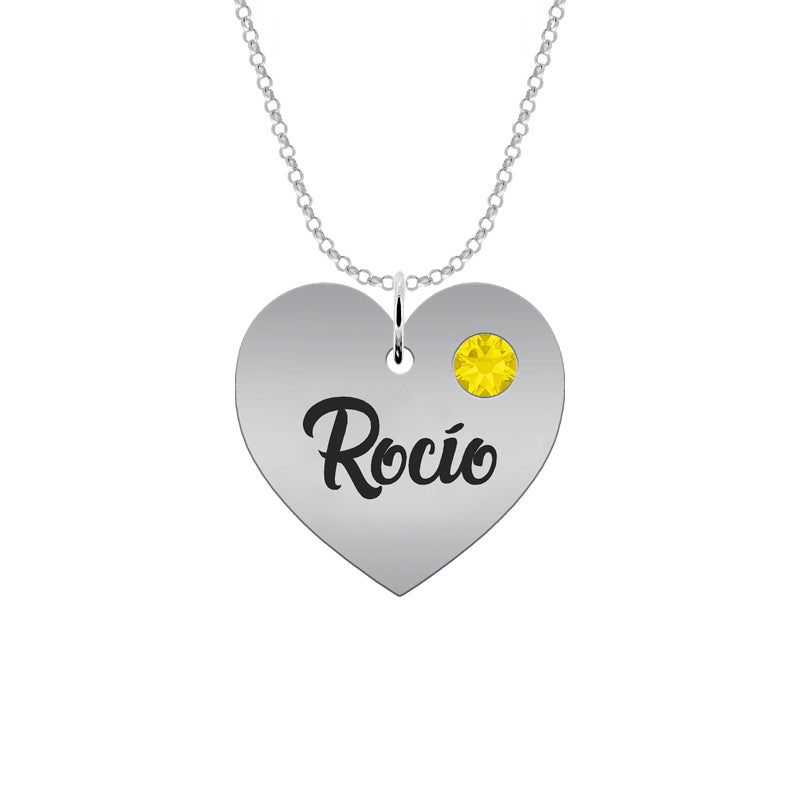 Collier Cœur en Argent 925 et Zircon