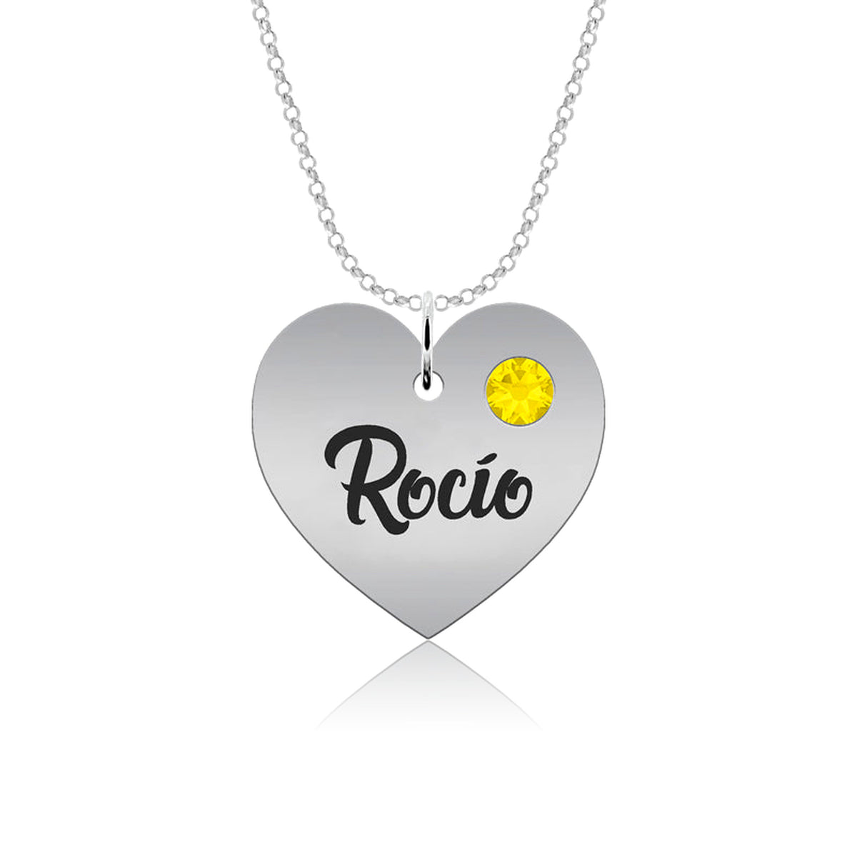 Collier Cœur en Argent 925 et Zircon