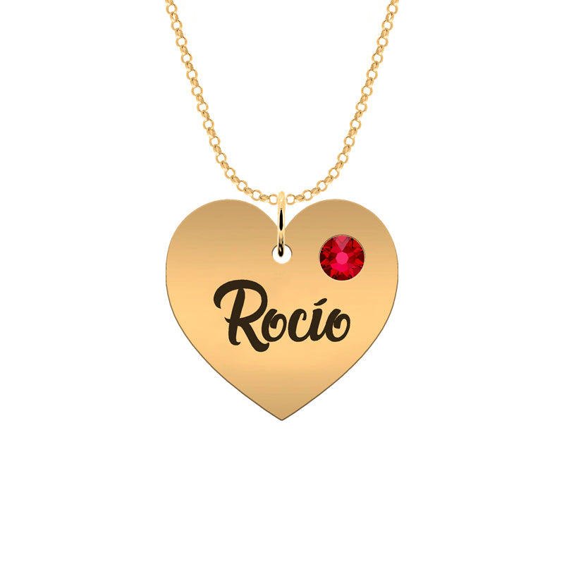 Collier Cœur en Argent Plaqué Or