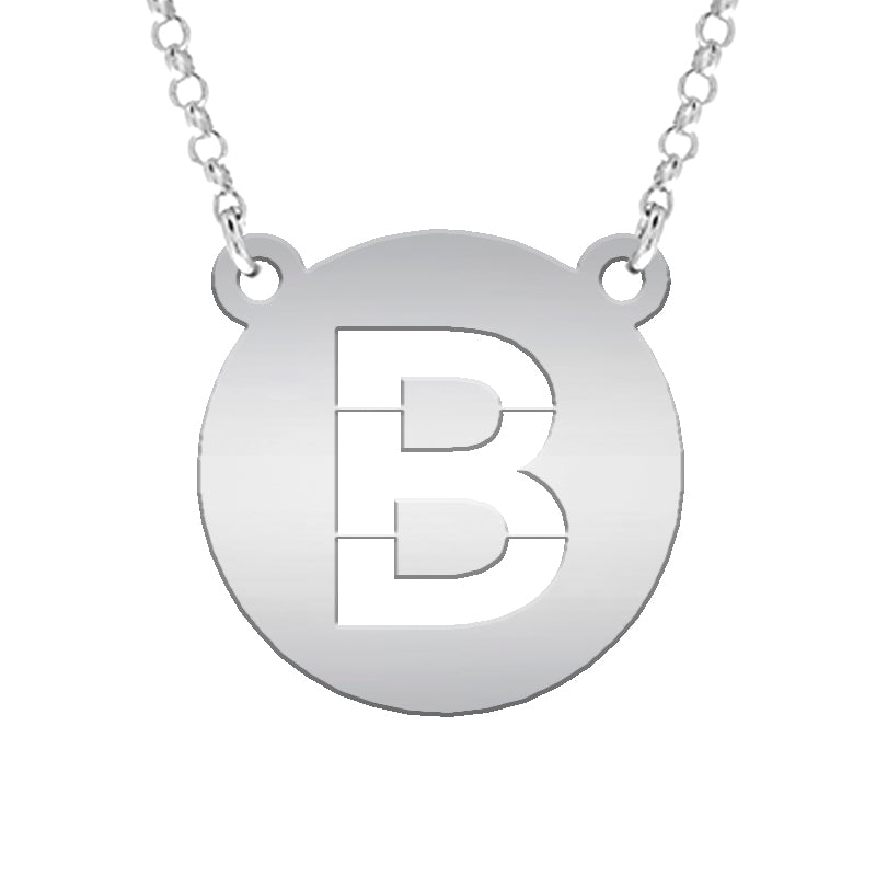 Collier en Argent avec Initiale Découpée Personnalisable