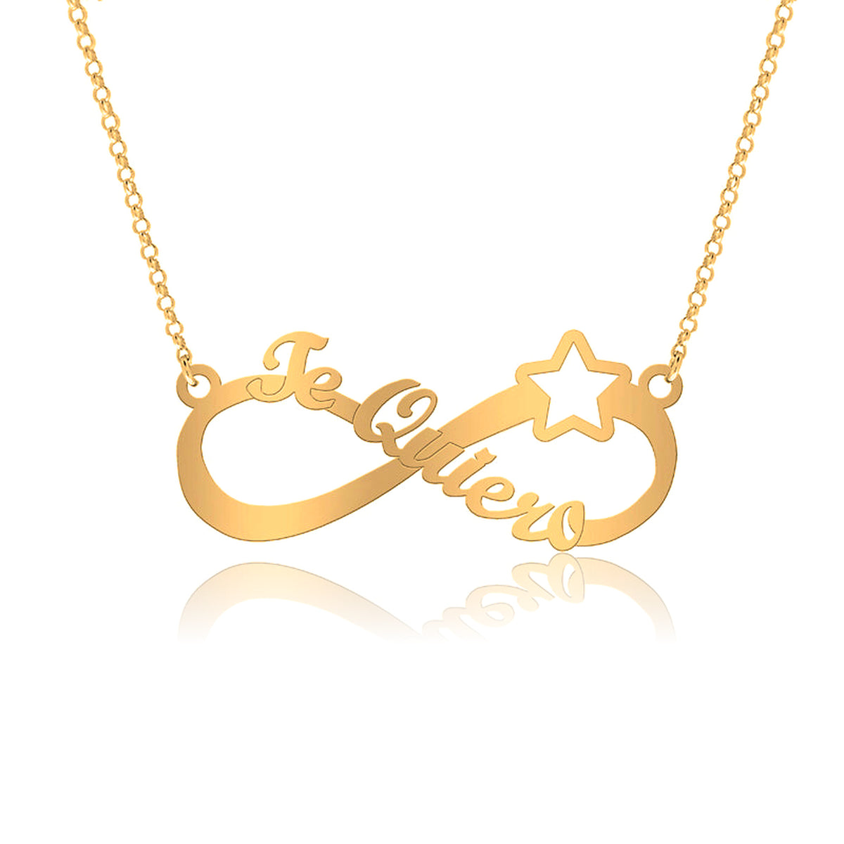 Collier Infini Argent et Étoile Plaquée Or 18K