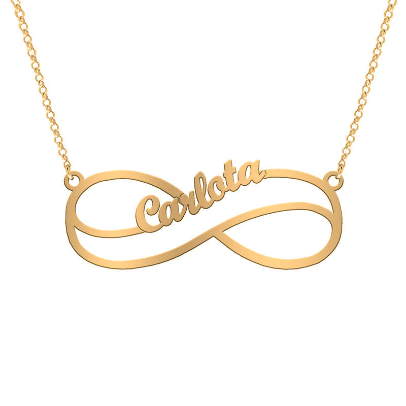 Collier infini en argent 925 plaqué or