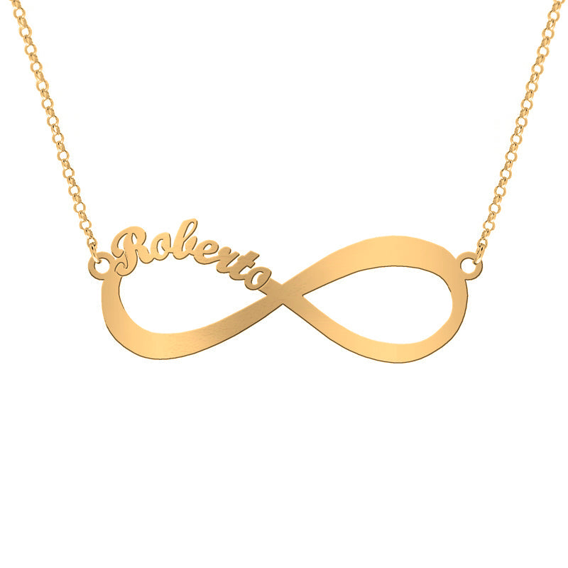 Collier Pendentif Infini en Argent Plaqué Or
