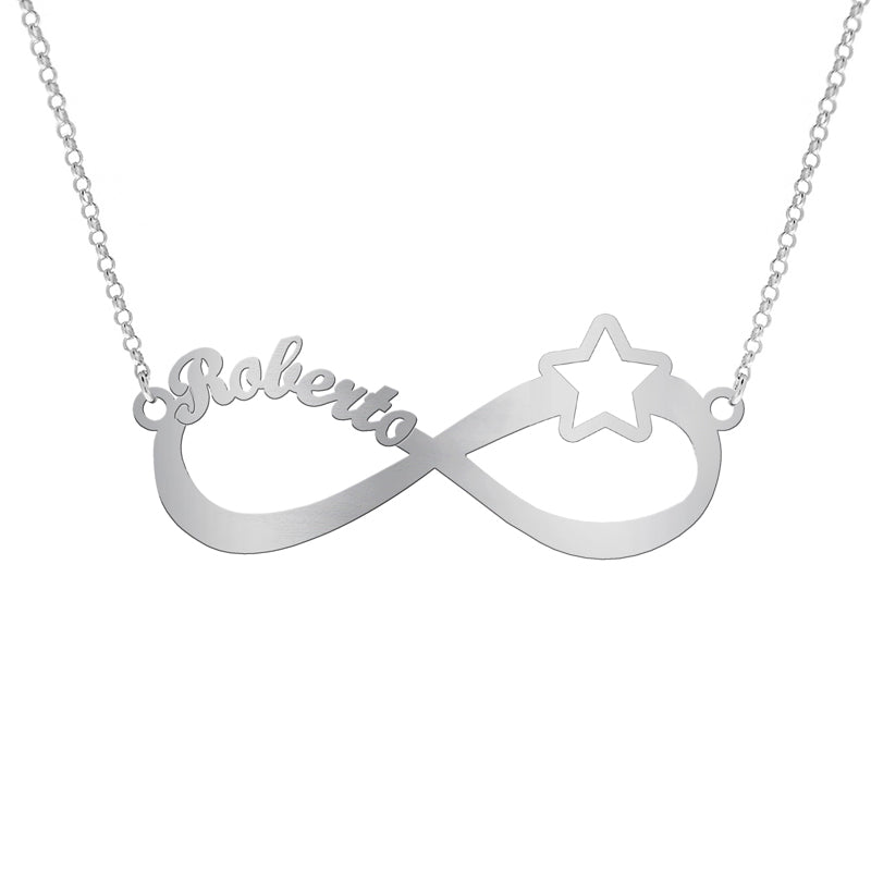 Collier Pendentif Infini et Étoile en Argent
