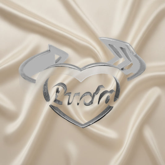Bague en Argent 925 Cœur Personnalisable Prénom