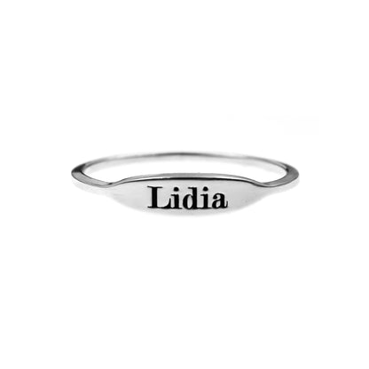 Bague en Argent 925 Personnalisable avec Gravure Prénom ou Date