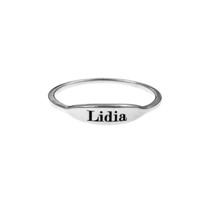 Bague en Argent 925 Personnalisable avec Gravure Prénom ou Date