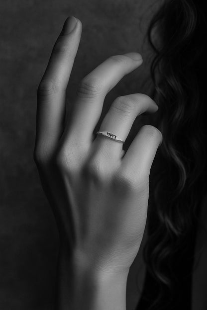 Bague en Argent 925 Personnalisable avec Gravure Prénom ou Date