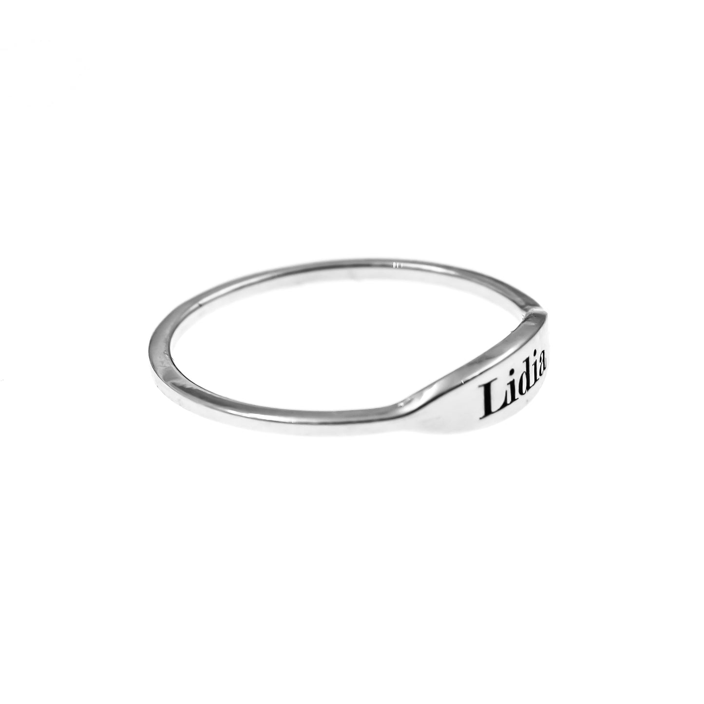 Bague en Argent 925 Personnalisable avec Gravure Prénom ou Date