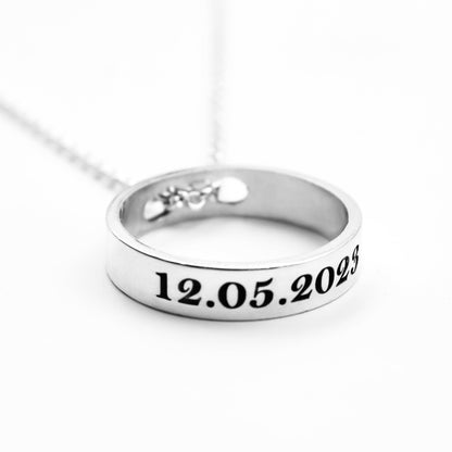 Bague Infini transformable en Pendentif - Argent 925 gravable