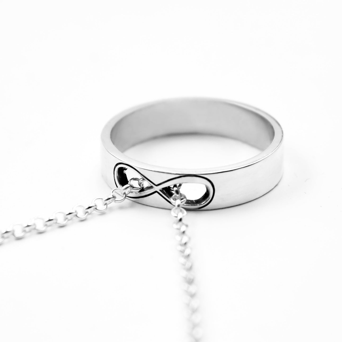 Bague Infini transformable en Pendentif - Argent 925 gravable