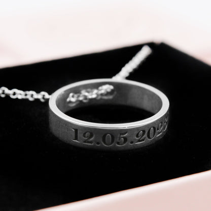 Bague Infini transformable en Pendentif - Argent 925 gravable