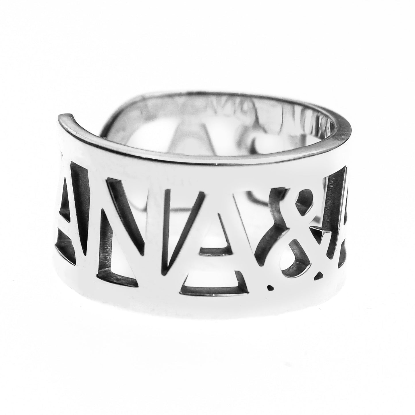 Bague Personnalisée Prénoms en Argent 925 - Ajustable