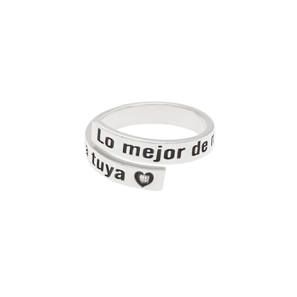 Bague spirale en argent 925 à personnaliser