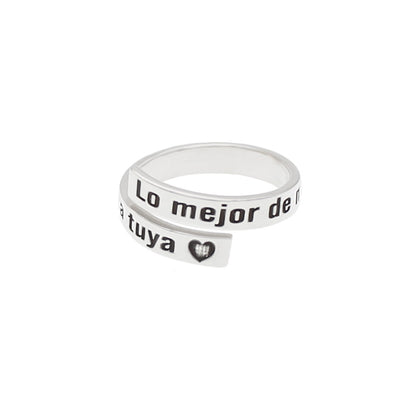 Bague spirale en argent 925 à personnaliser