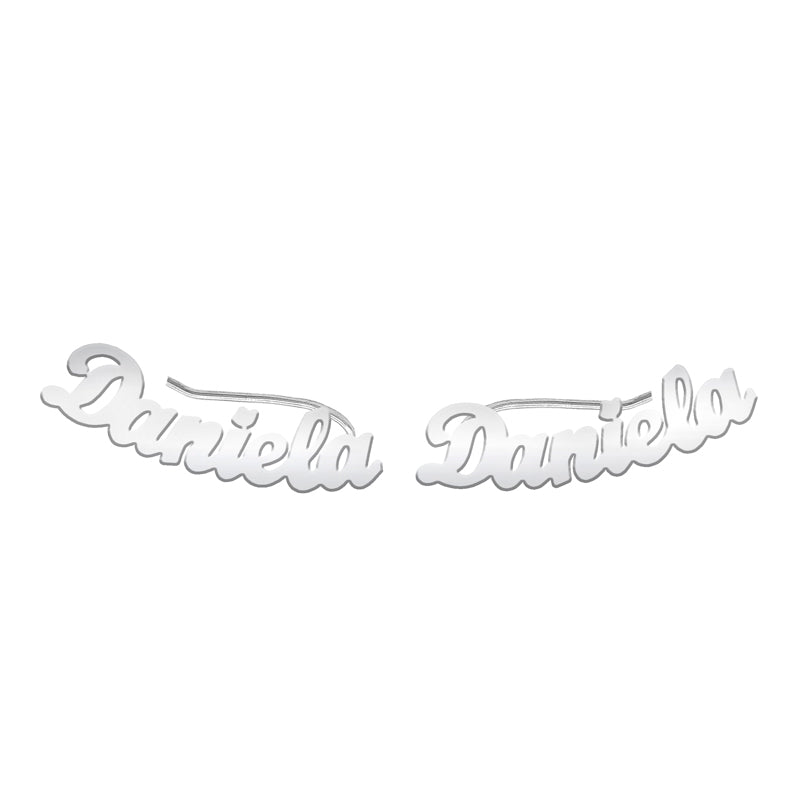 Boucles d'oreilles grimpantes personnalisées en argent 925