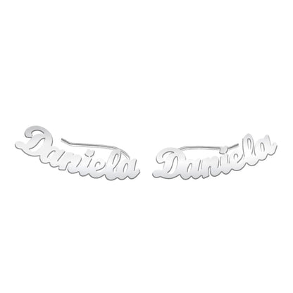 Boucles d'oreilles grimpantes personnalisées en argent 925