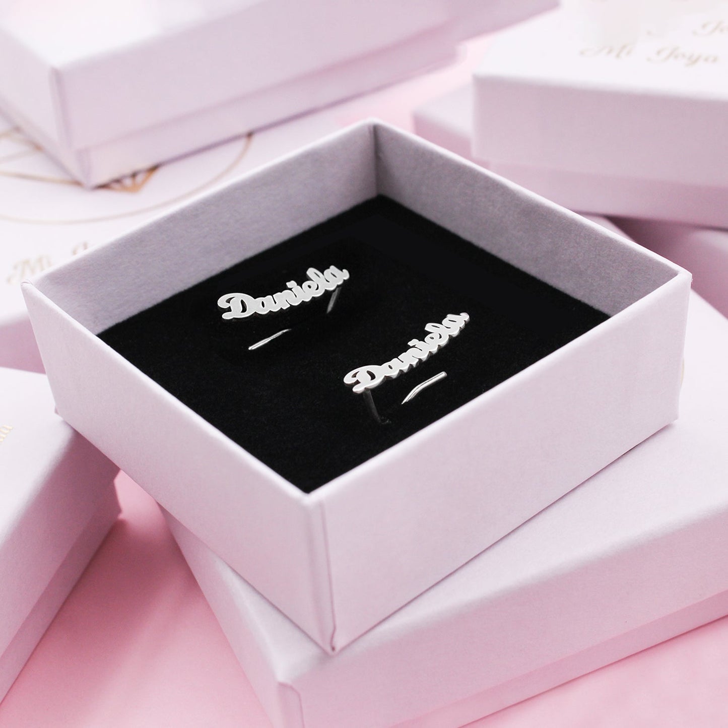 Boucles d'oreilles grimpantes personnalisées en argent 925