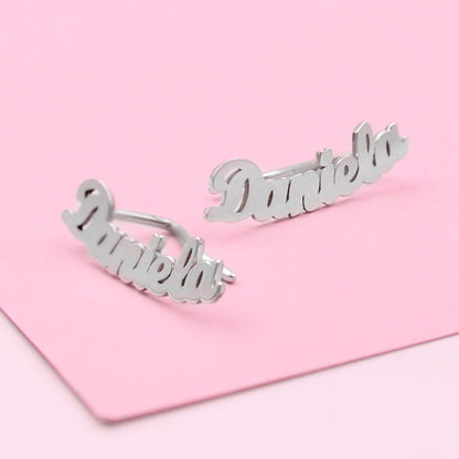 Boucles d'oreilles grimpantes personnalisées en argent 925