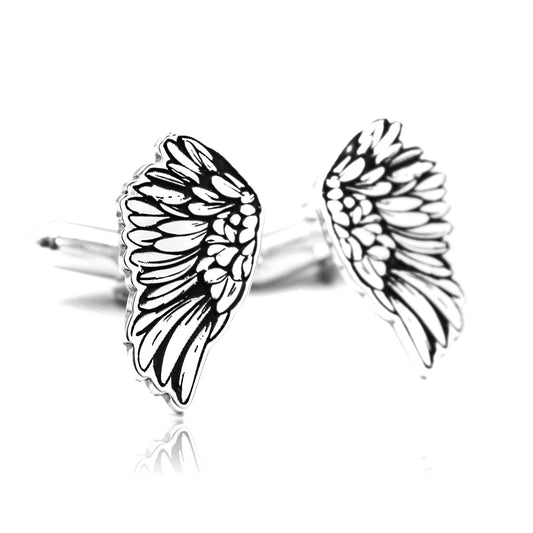 Boutons de Manchette Ailes en Argent Massif 925