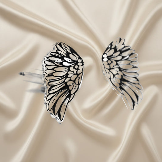 Boutons de Manchette Ailes en Argent Massif 925