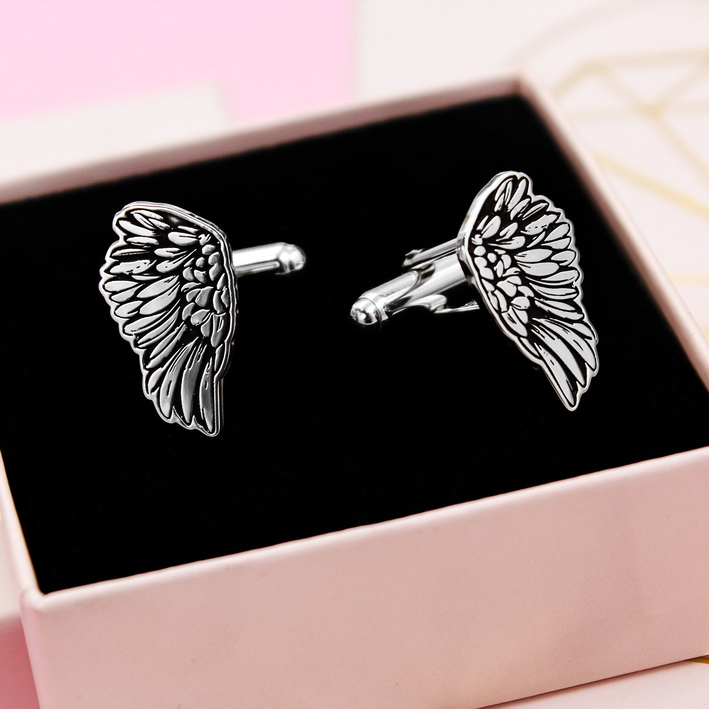 Boutons de Manchette Ailes en Argent Massif 925