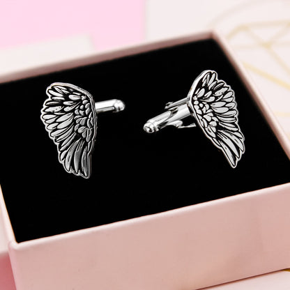 Boutons de Manchette Ailes en Argent Massif 925
