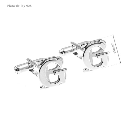 Boutons de Manchette Initiales, cadeau pour un homme, argent 925