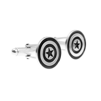 Boutons de manchette en argent 925 – Bouclier Captain America