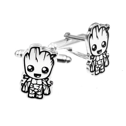 Boutons de manchette en argent 925, motif Groot