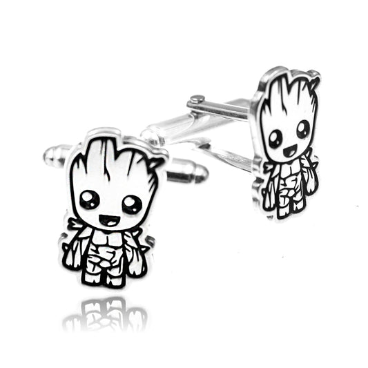 Boutons de manchette en argent 925, motif Groot