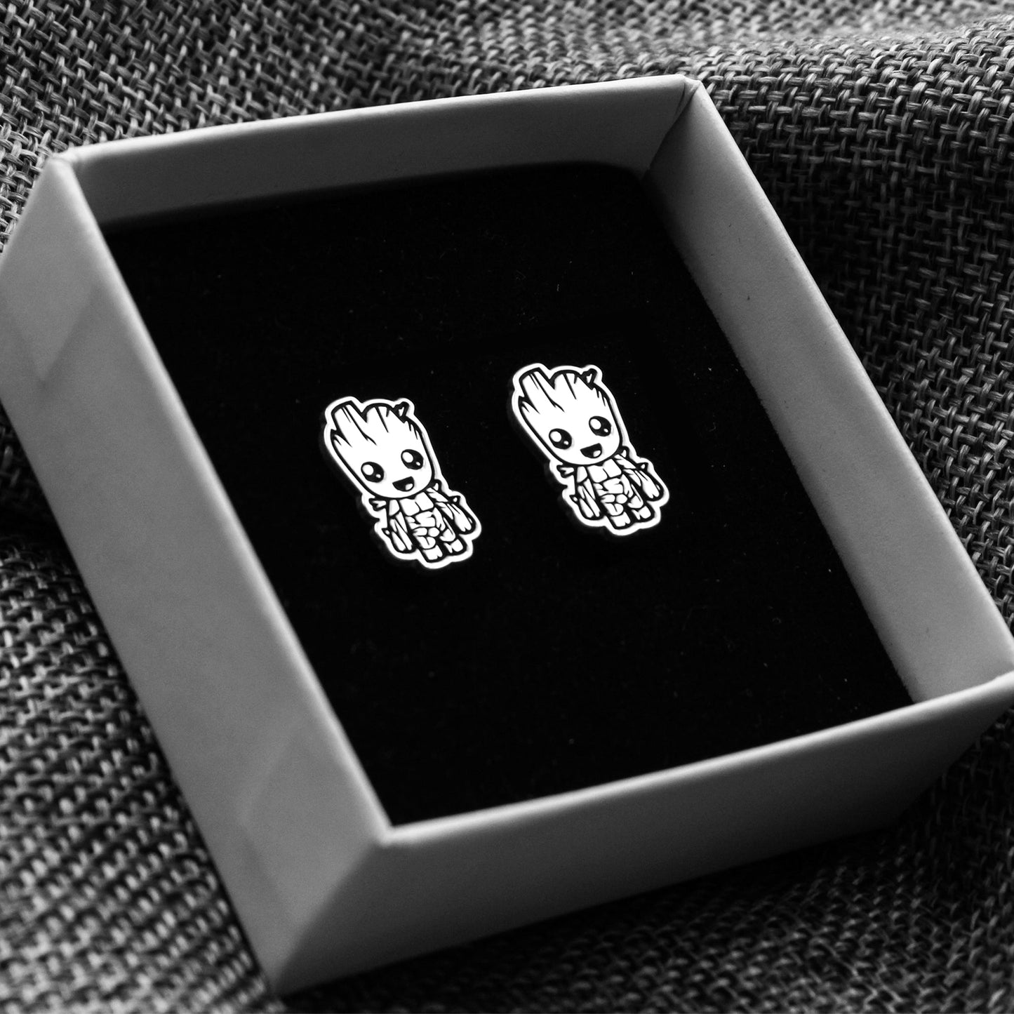 Boutons de manchette en argent 925, motif Groot