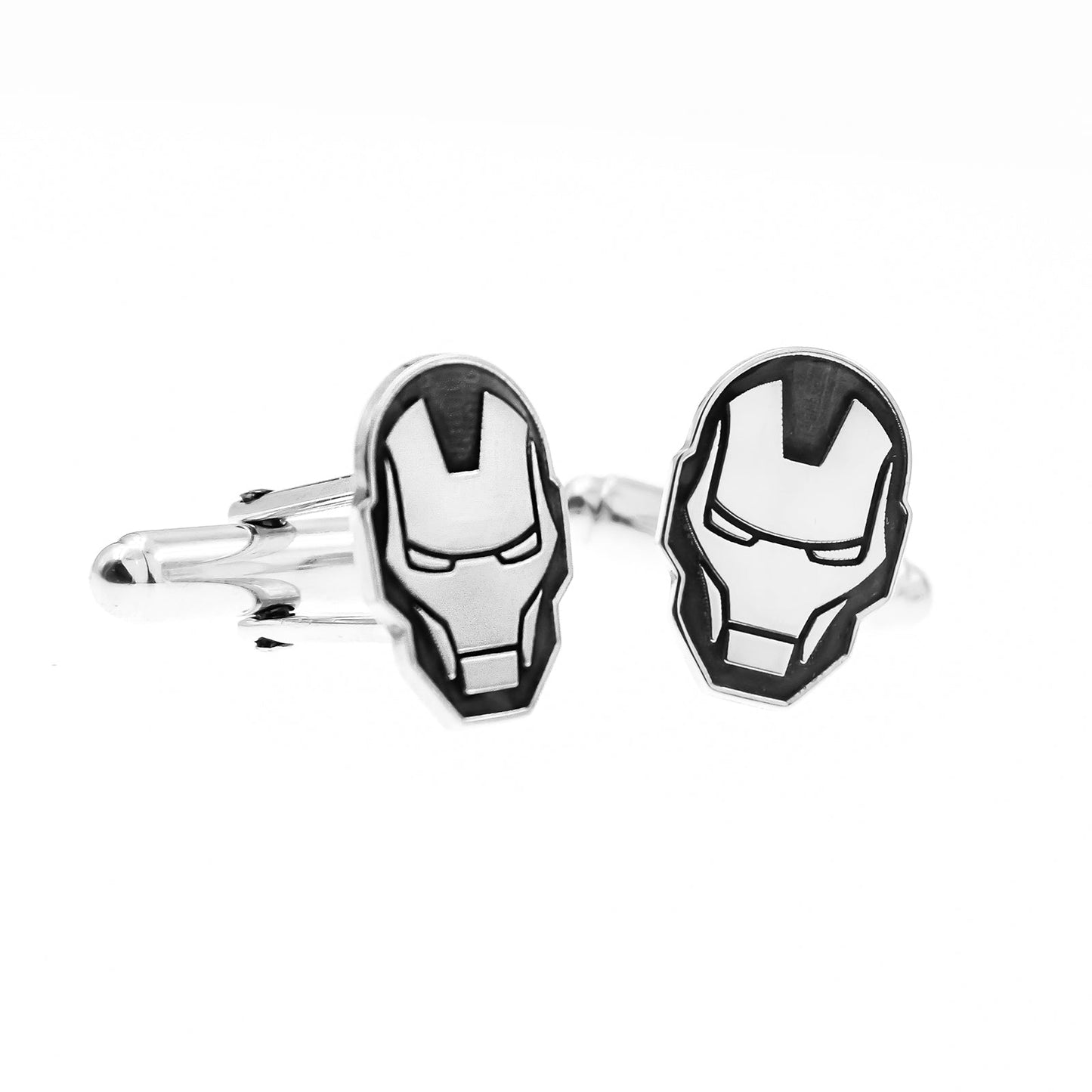 Boutons de manchette Iron Man personnalisables en argent 925