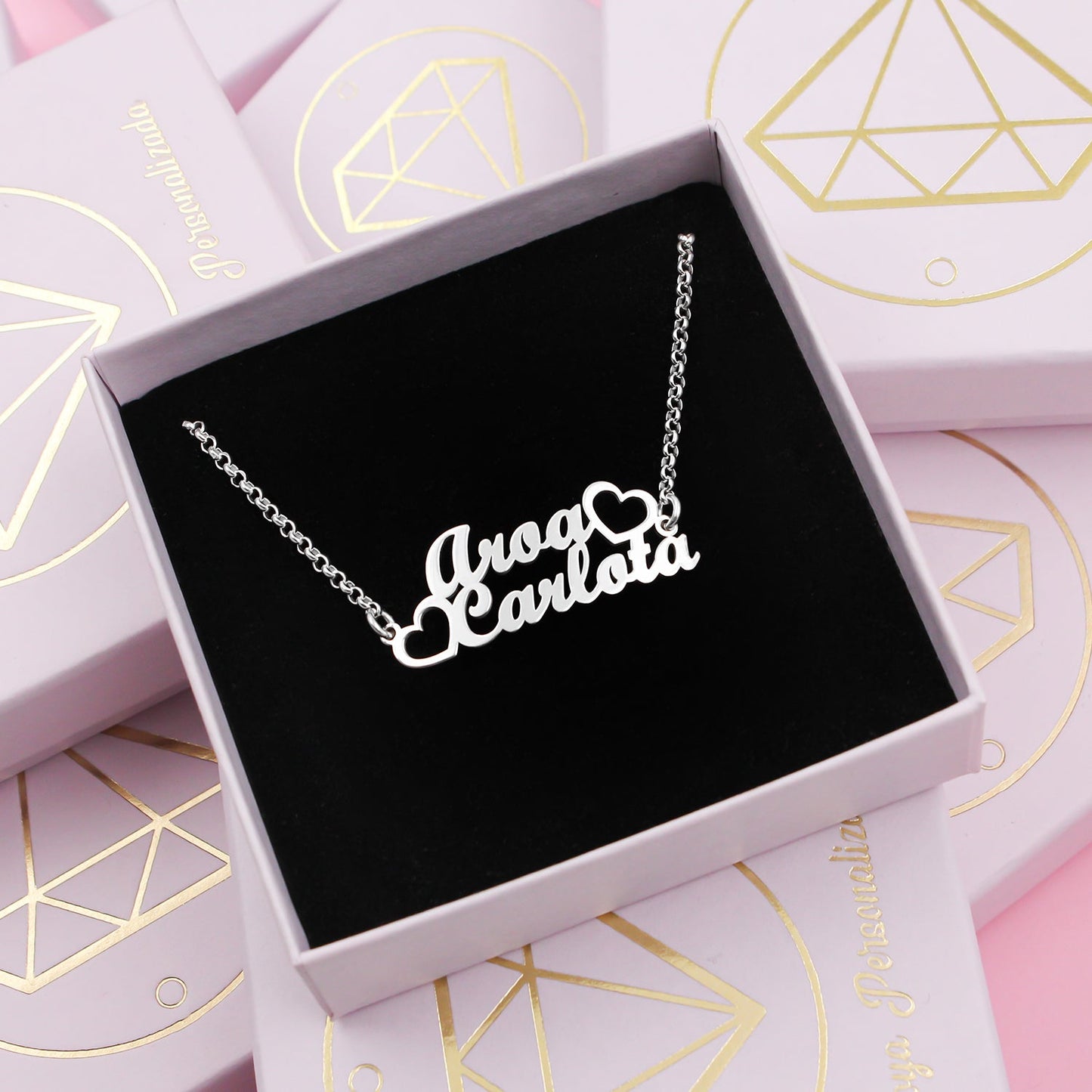 Bracelet argent personnalisable 2 prénoms