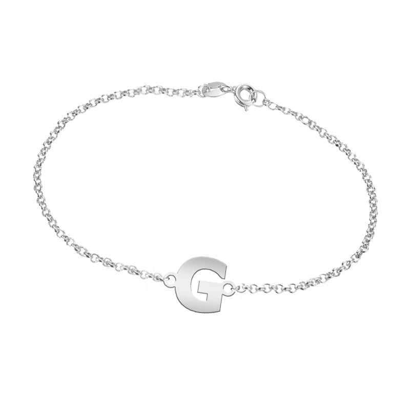 Bracelet Argent Personnalisé avec Initiale