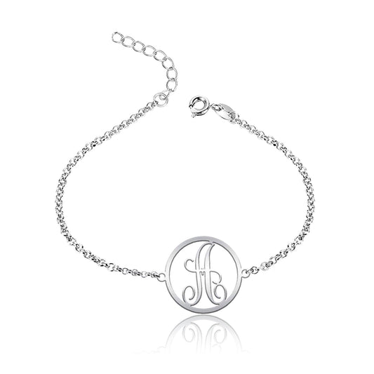 Bracelet de Cheville Initiale, cadeau pour une amie, argent 925
