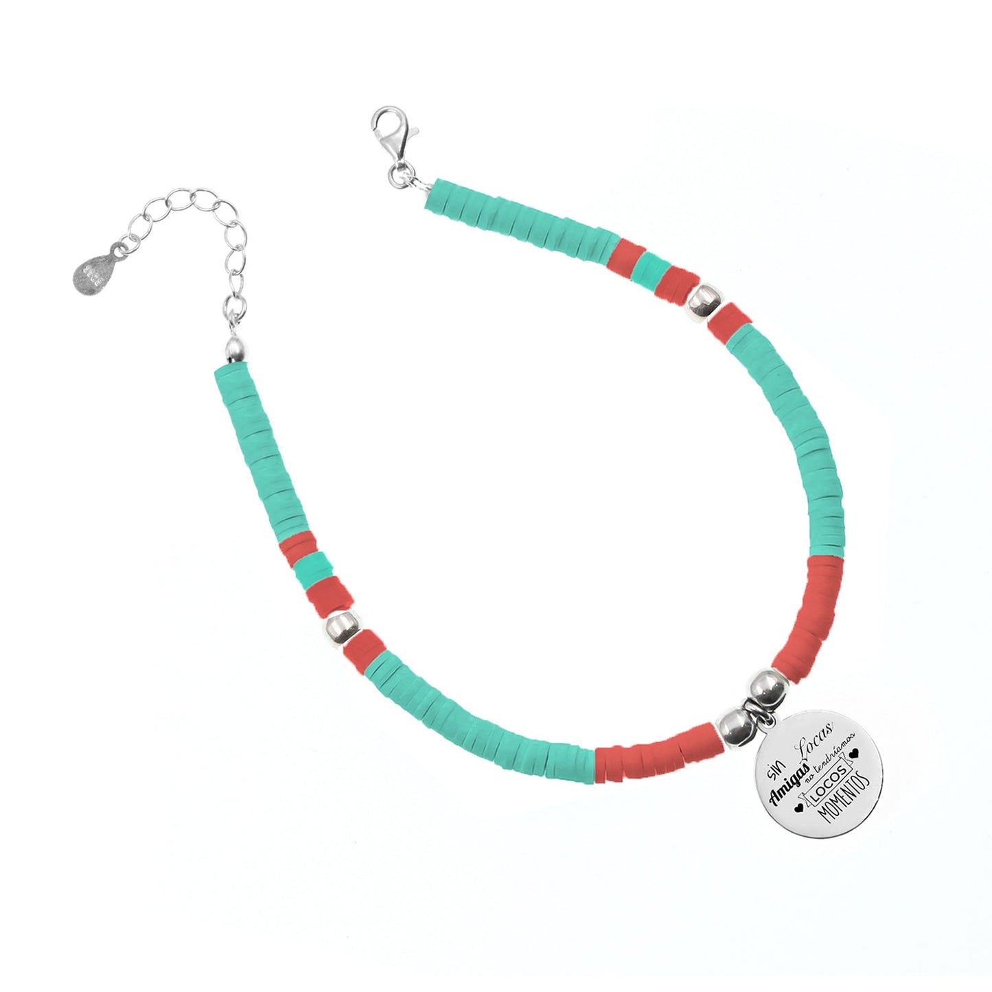 Bracelet de cheville personnalisable Palma en argent et perles