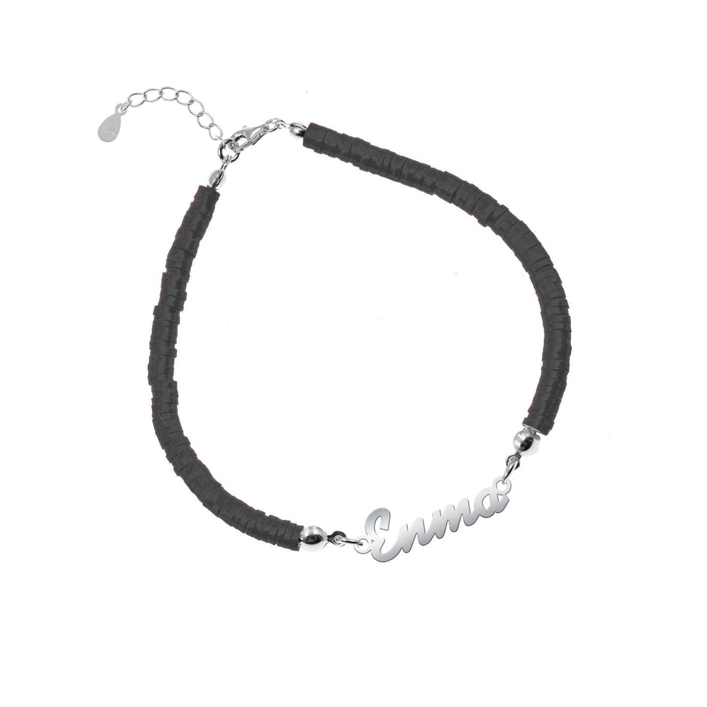 Bracelet de Communion Personnalisé en Argent 925 et Argile Polymère