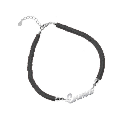 Bracelet de Communion Personnalisé en Argent 925 et Argile Polymère