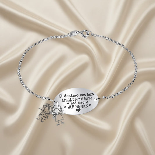 Bracelet en Argent à Personnaliser : Message et Jusqu'à 2 Enfants